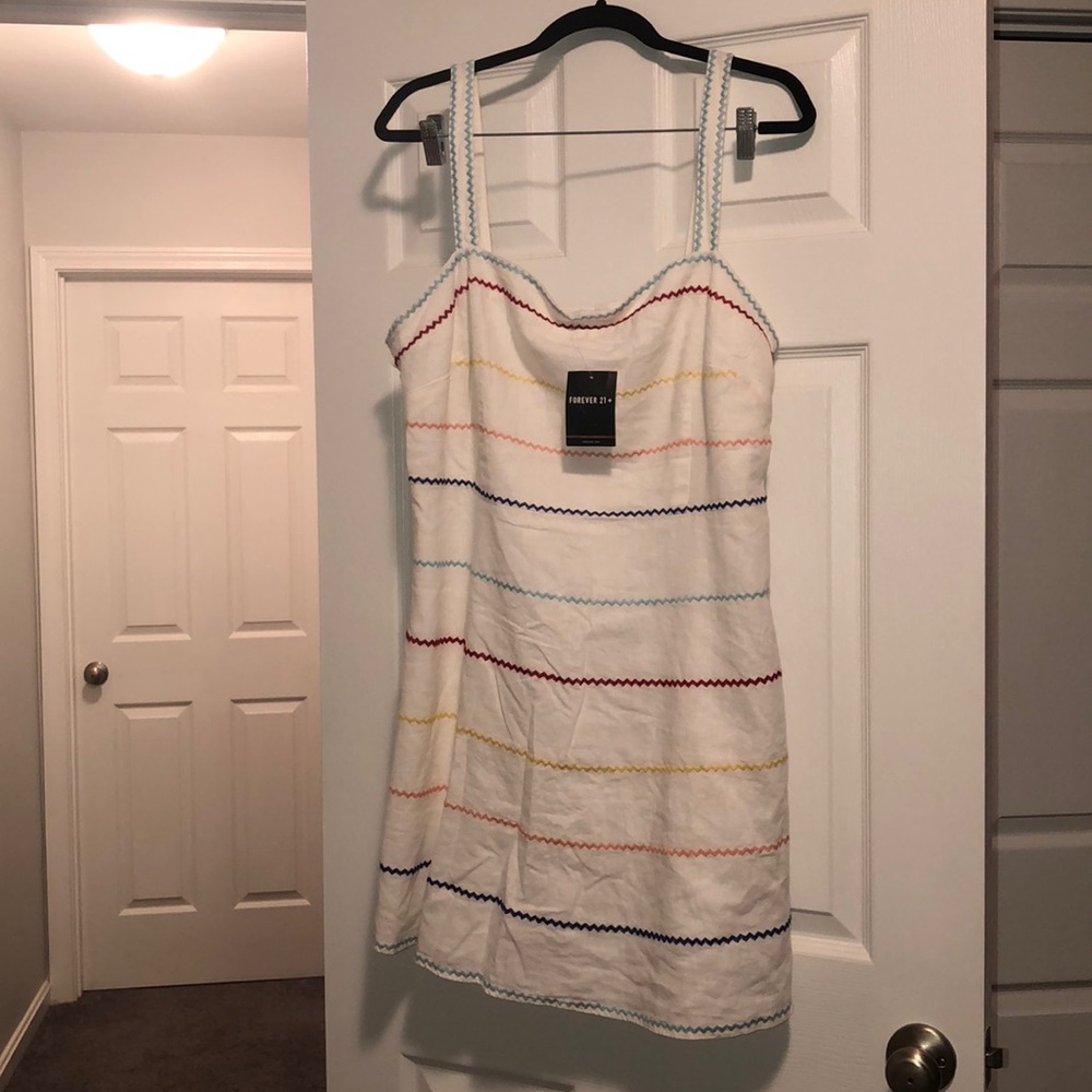 BRAND NEW Forever 21 + Multicolor Linen Mini Dress